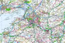 Map of Bristol using 1:250 000 Scale Colour Raster