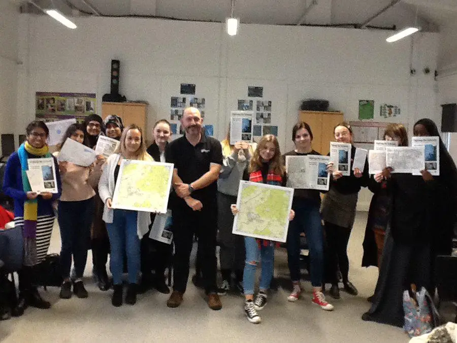 Schools Programme Manager Darren Bailey in a classroom pre-Covid-19.