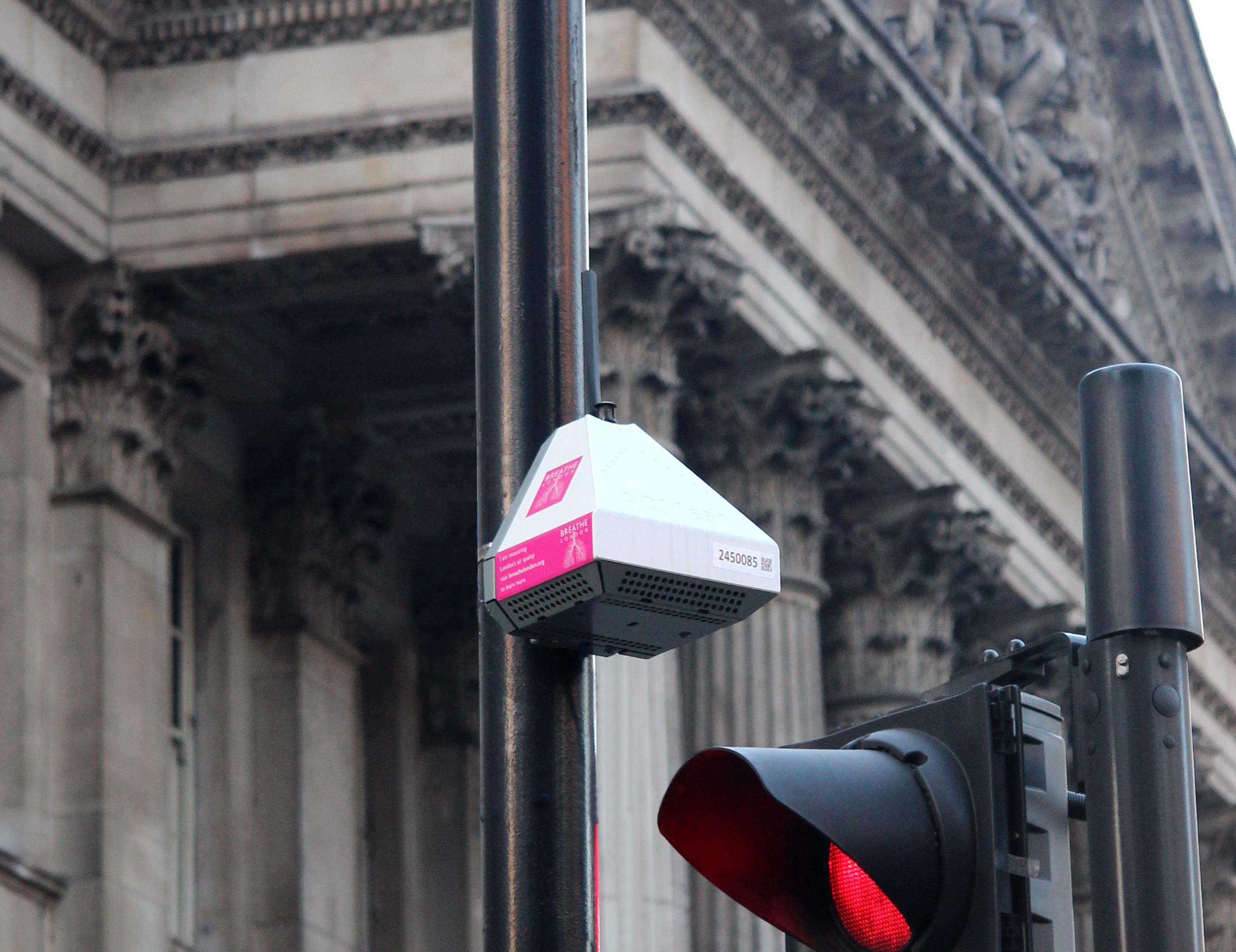 Air monitor in London street