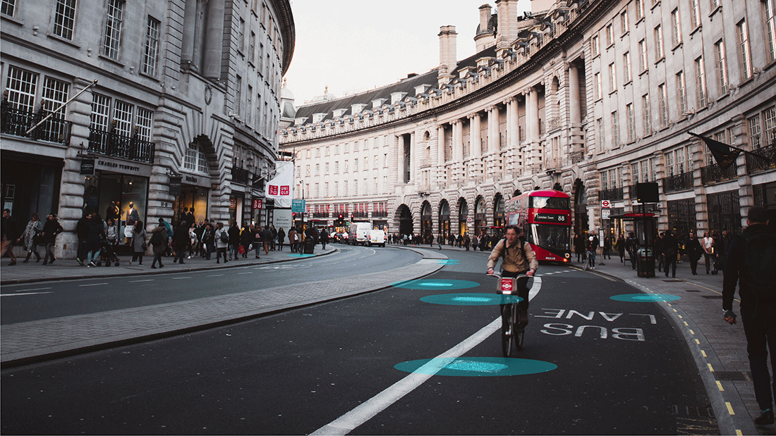 London street with bike
