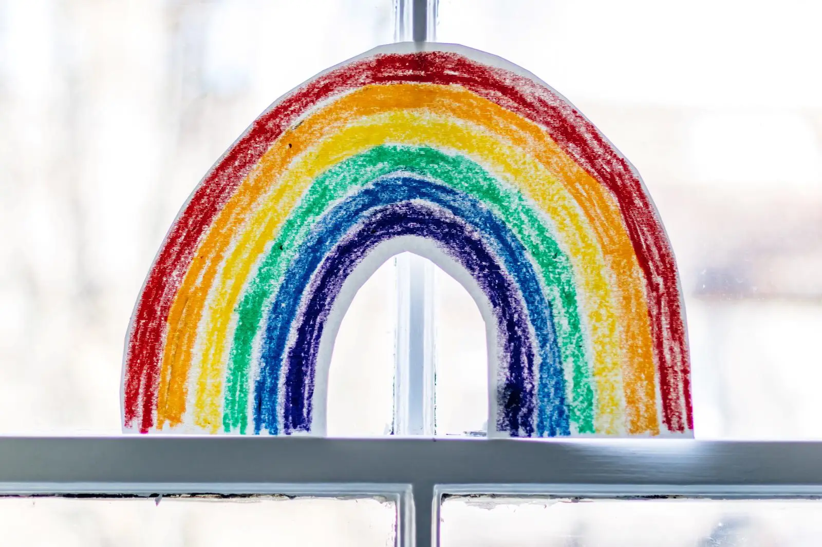 Hand coloured rainbow