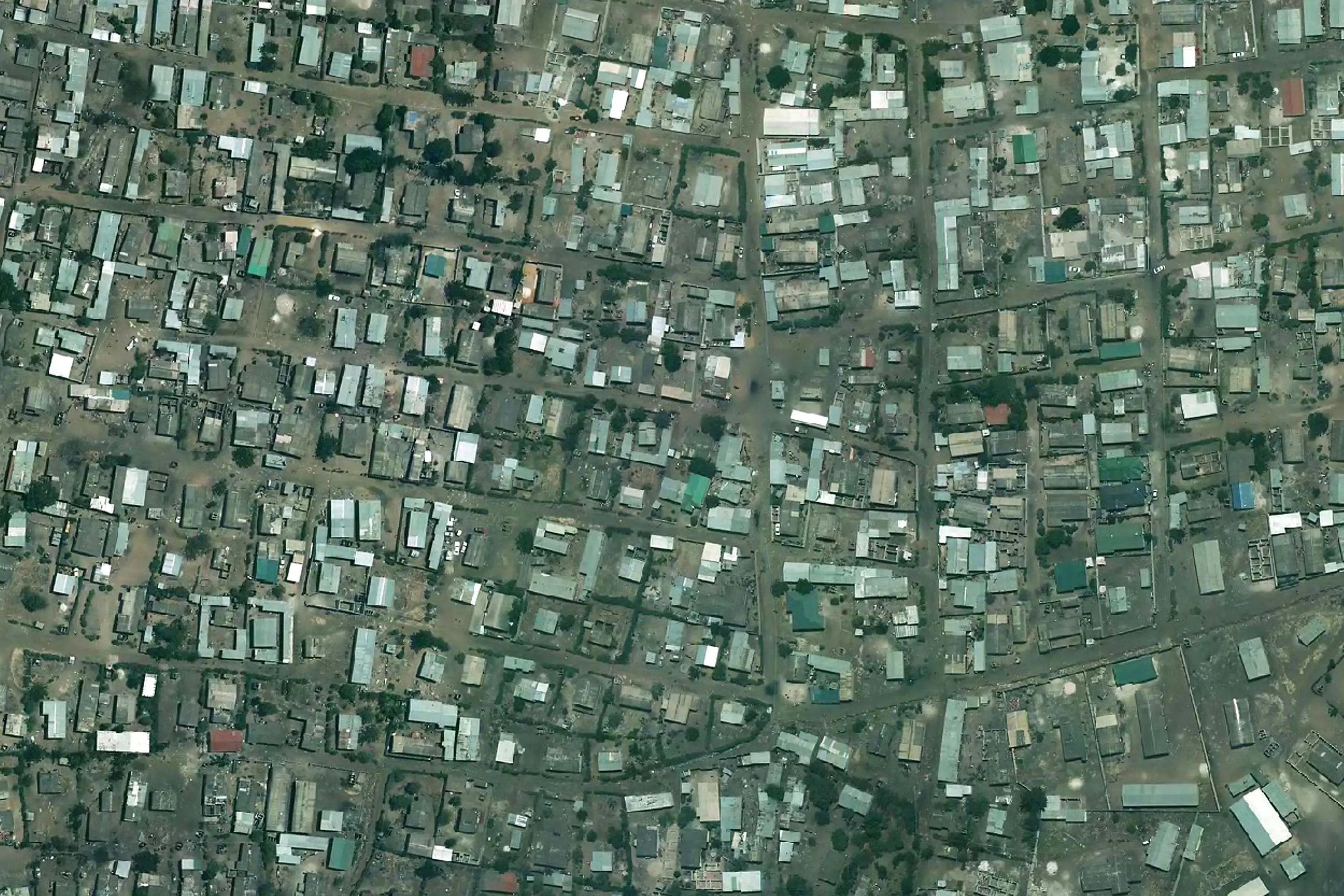 Aerial view of houses