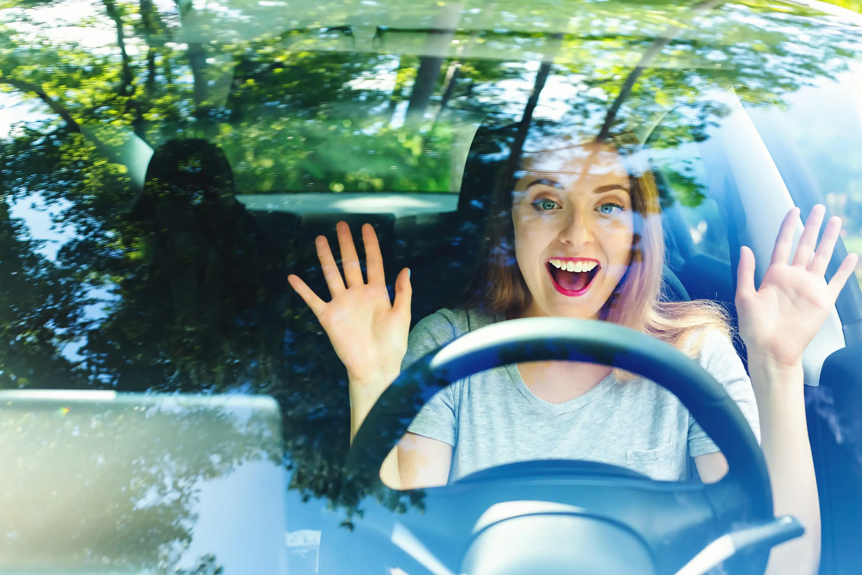 women driverless car