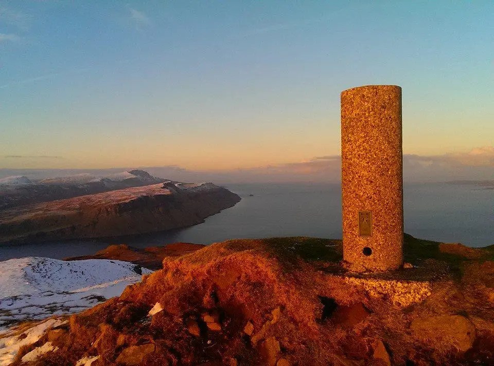 A 'Vanessa' trig pillar on the Isle of Skye, photographed by Scott MacLucas-Paton