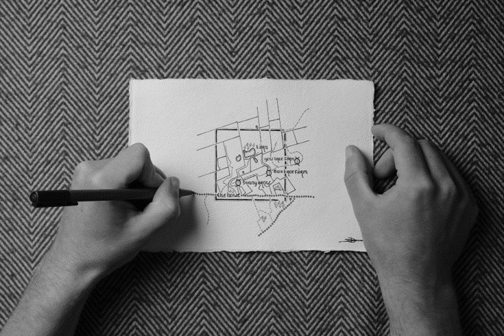 Map drawing.