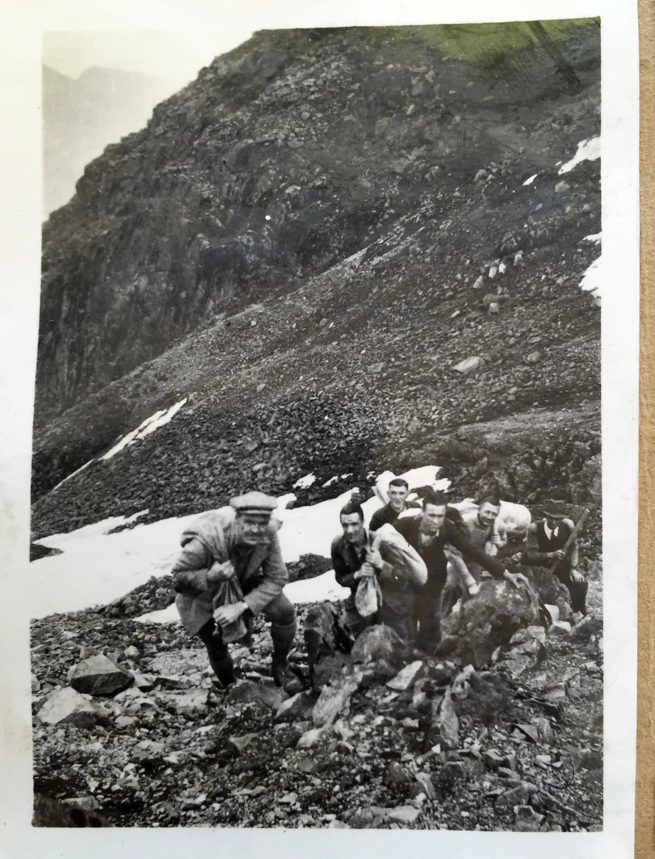Carrying materials up Sca Fell