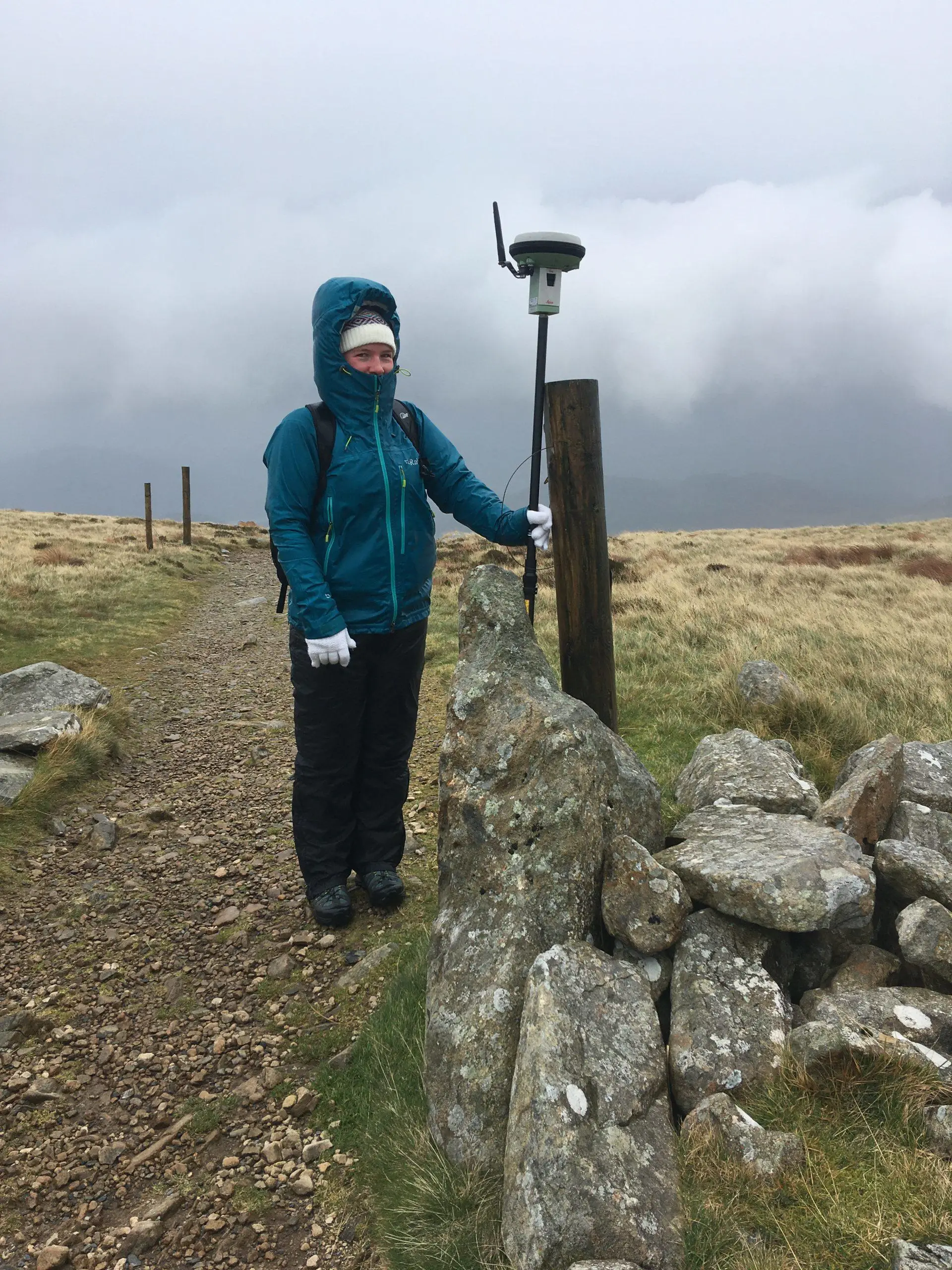 Surveyor on Cader Idris.