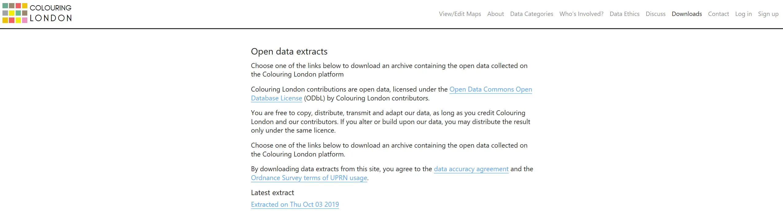 Colouring London open code screenshot.