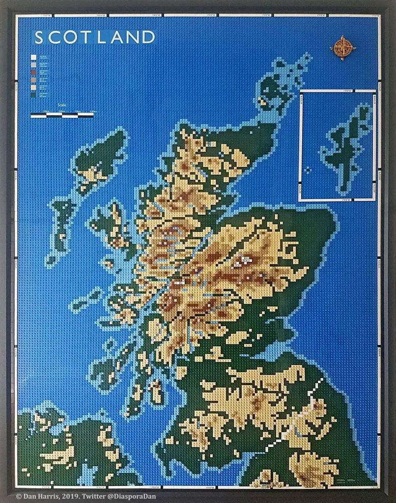 Dan Harris' LEGO map of Scotland