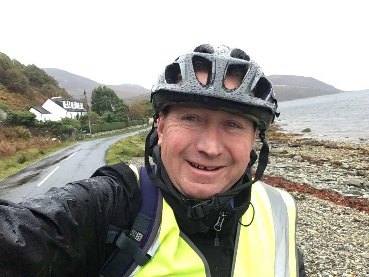 Surveyor Stuart on his bike.