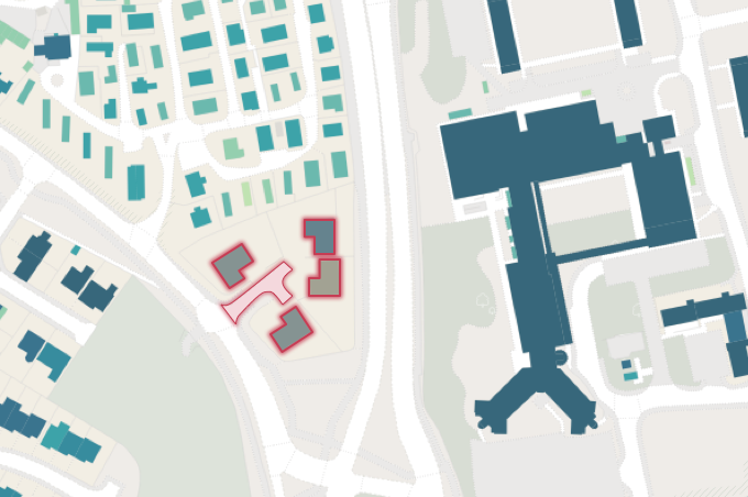 OS Data Hub topography mapping screenshot.