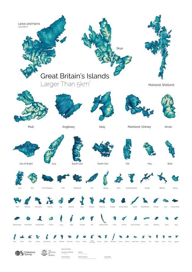 Great Britain Island Map Britain's Largest Islands | Blog