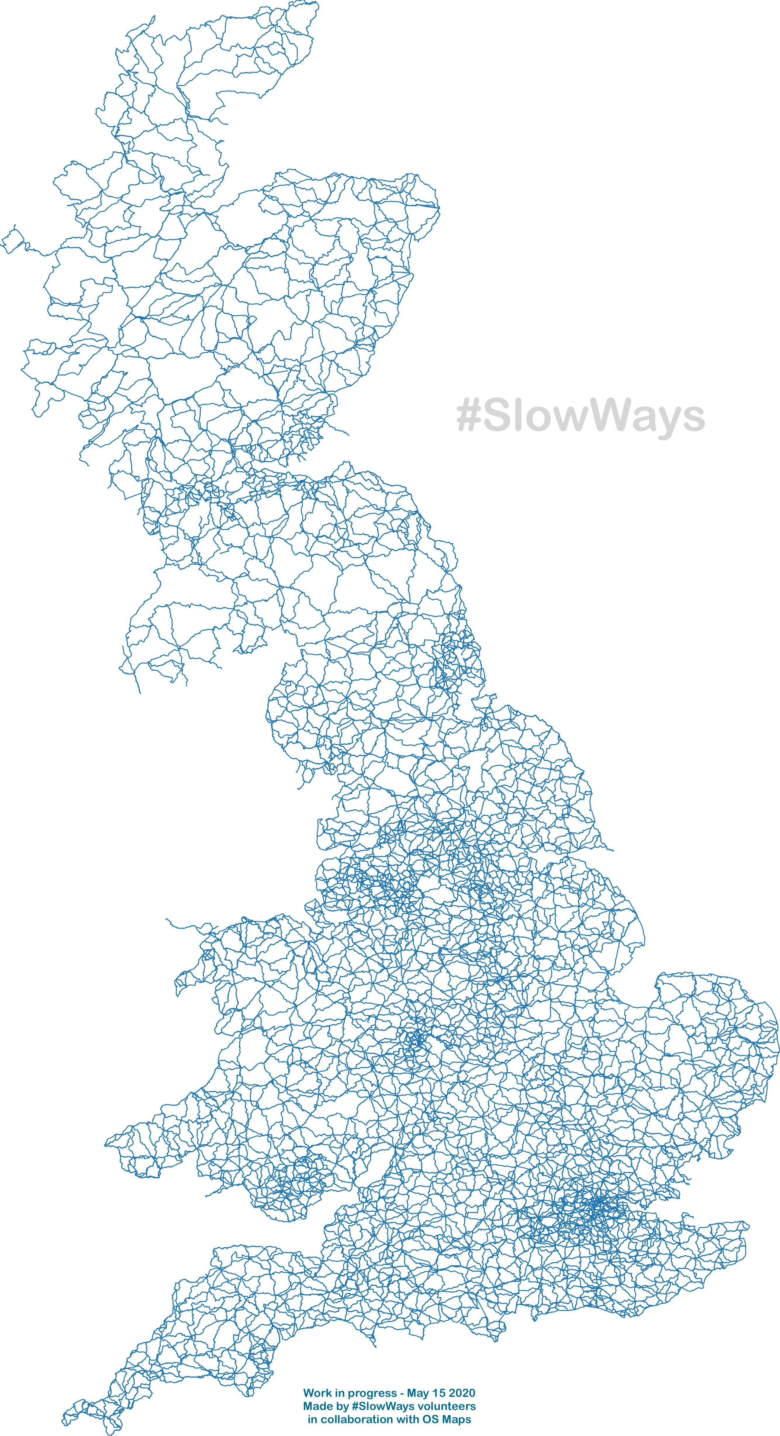 GB map of Slow Ways - 15th May