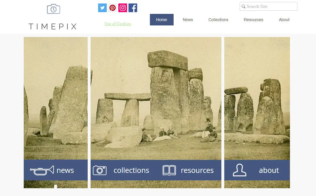 Timepix website screenshot