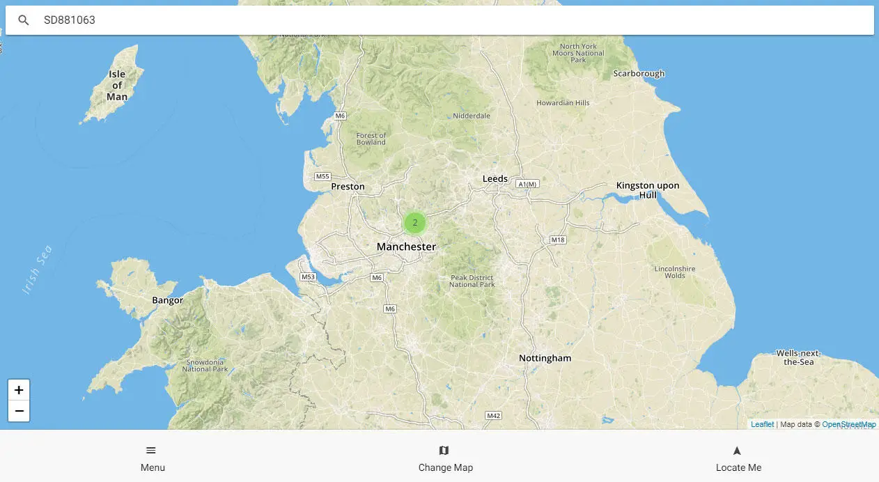 Timepix map screenshot.