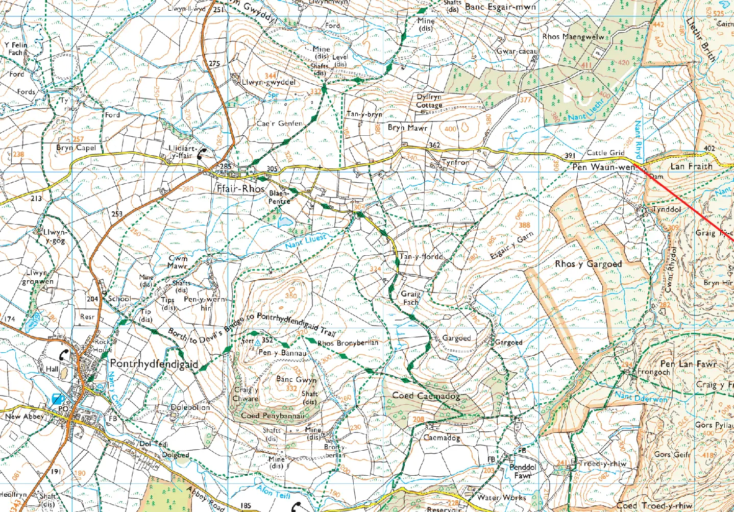 Map of Wales