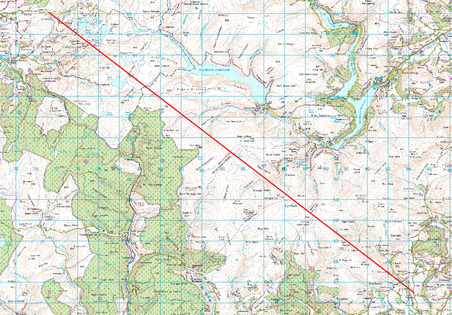 Map of Wales
