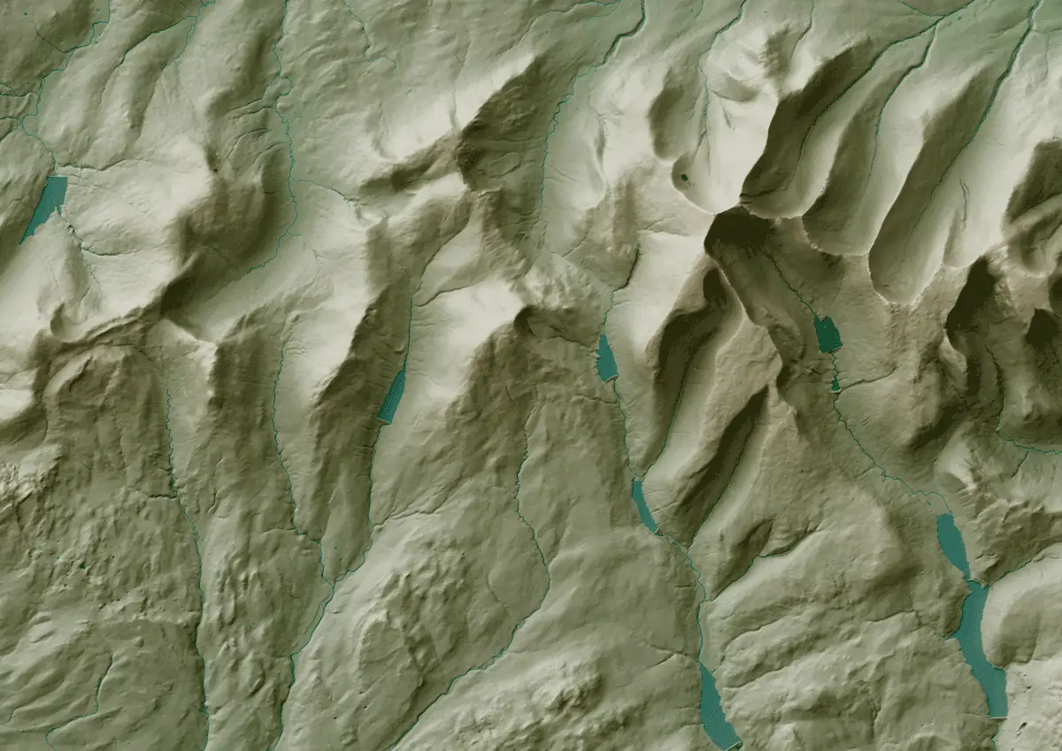 The terrain layer gives the National Parks a 3D look and feel