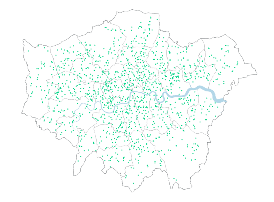Dot Density Map (one-to-one).