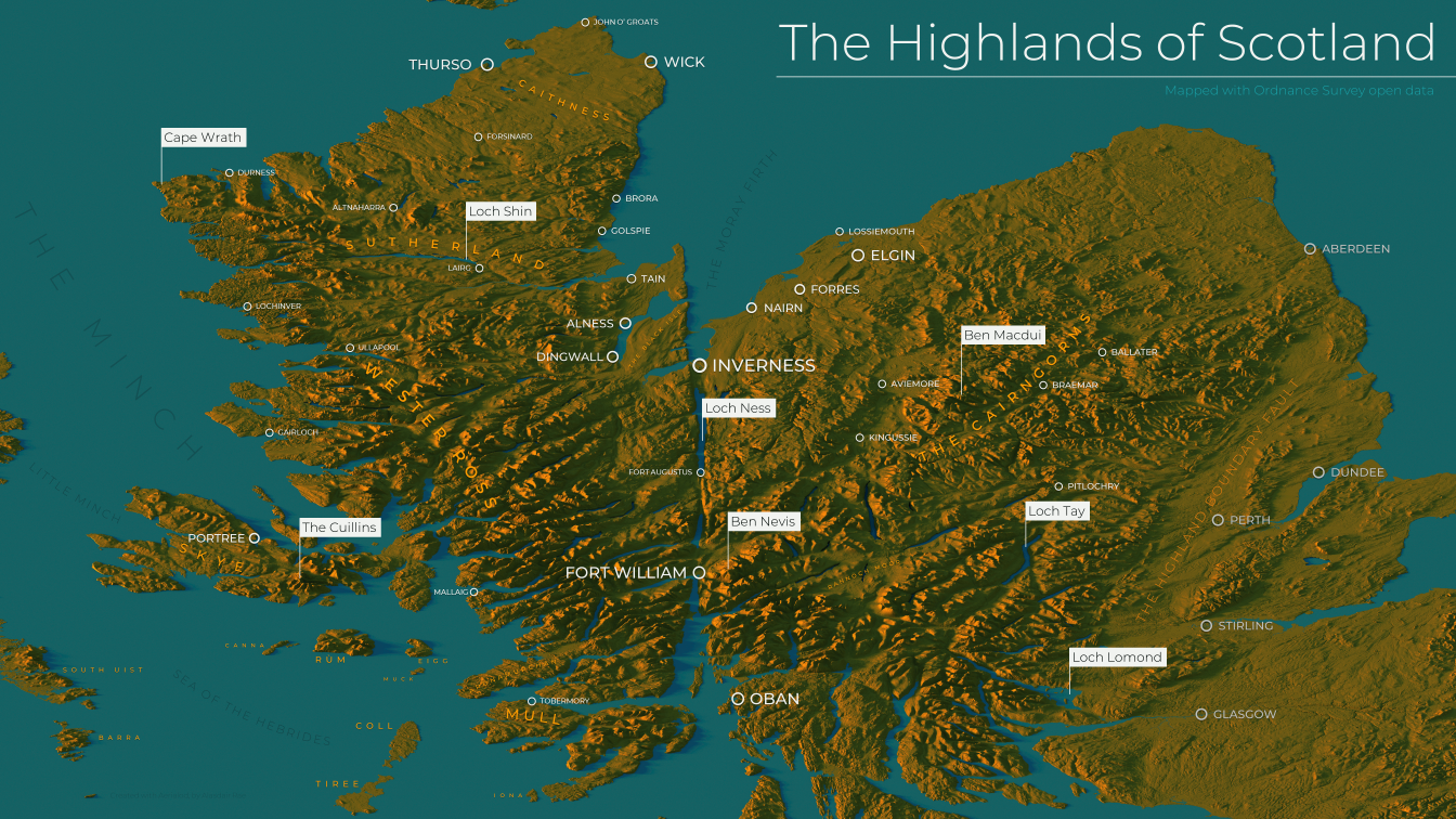 Alasdair Rae's Scottish Highlands map