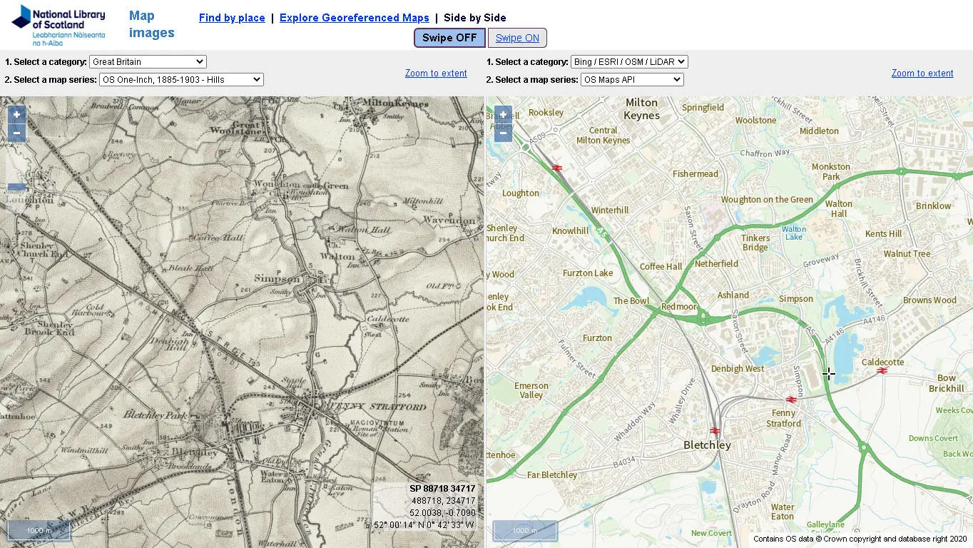 Side By Side Maps Old And New Comparing The Past To The Present With The New Os Maps Api Layers | Blog