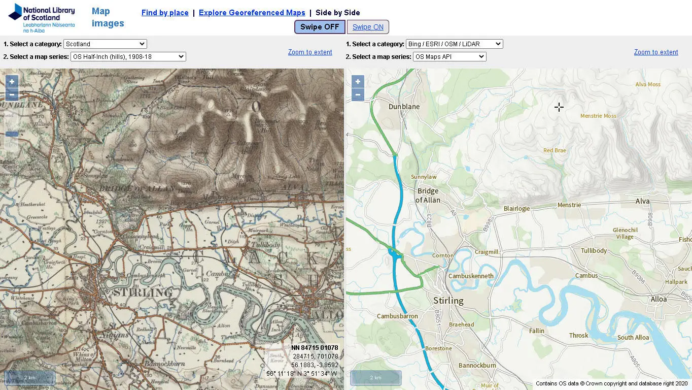 Side By Side Maps Old And New Comparing The Past To The Present With The New Os Maps Api Layers | Blog