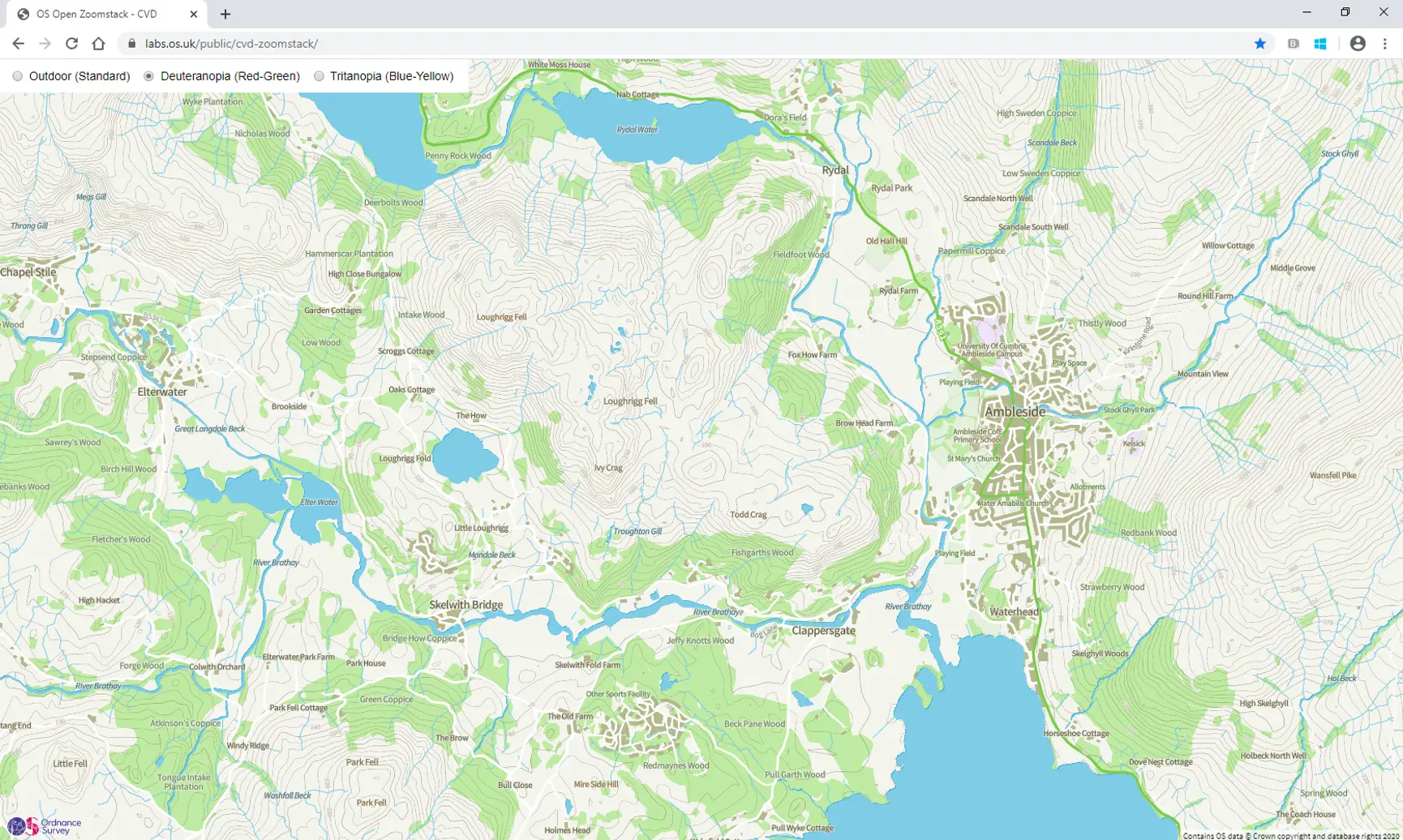 Our new web map, where you can easily switch between different styles anywhere in Great Britain.