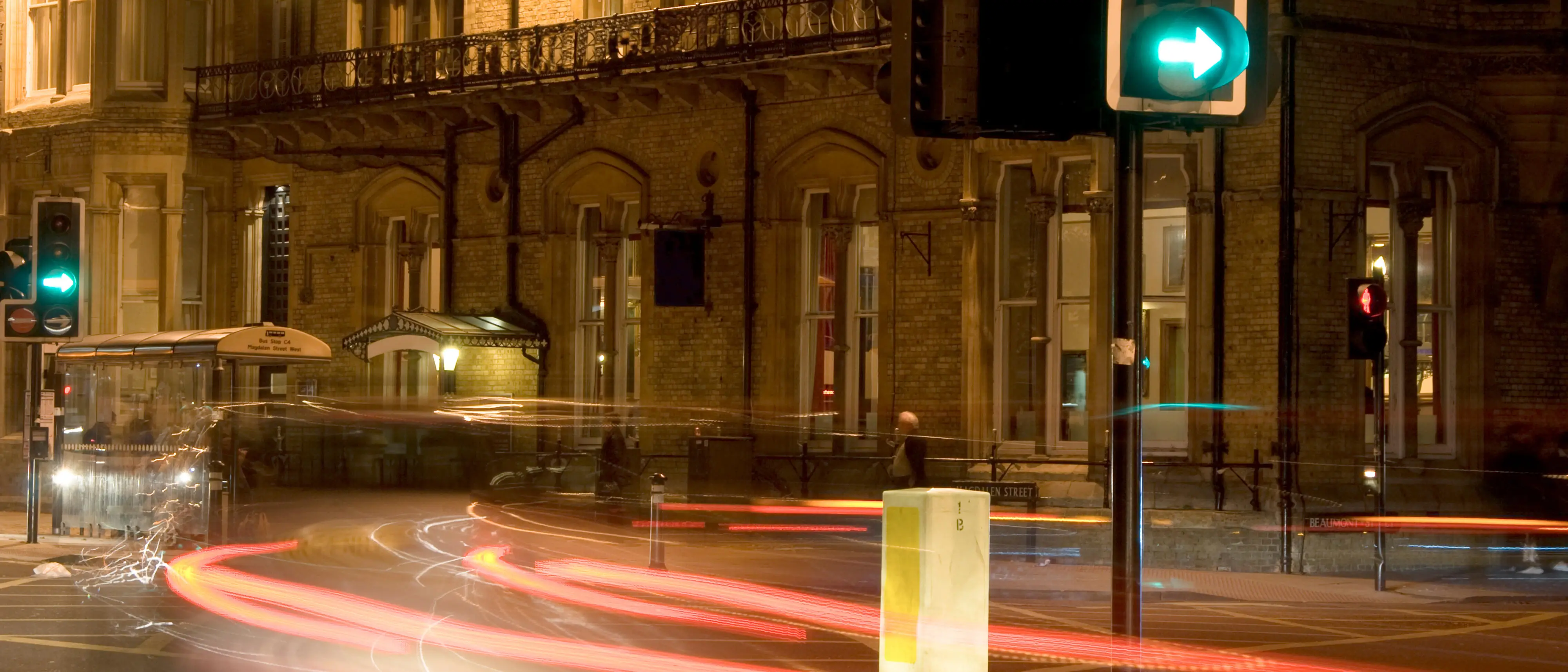 Street in Oxford at night