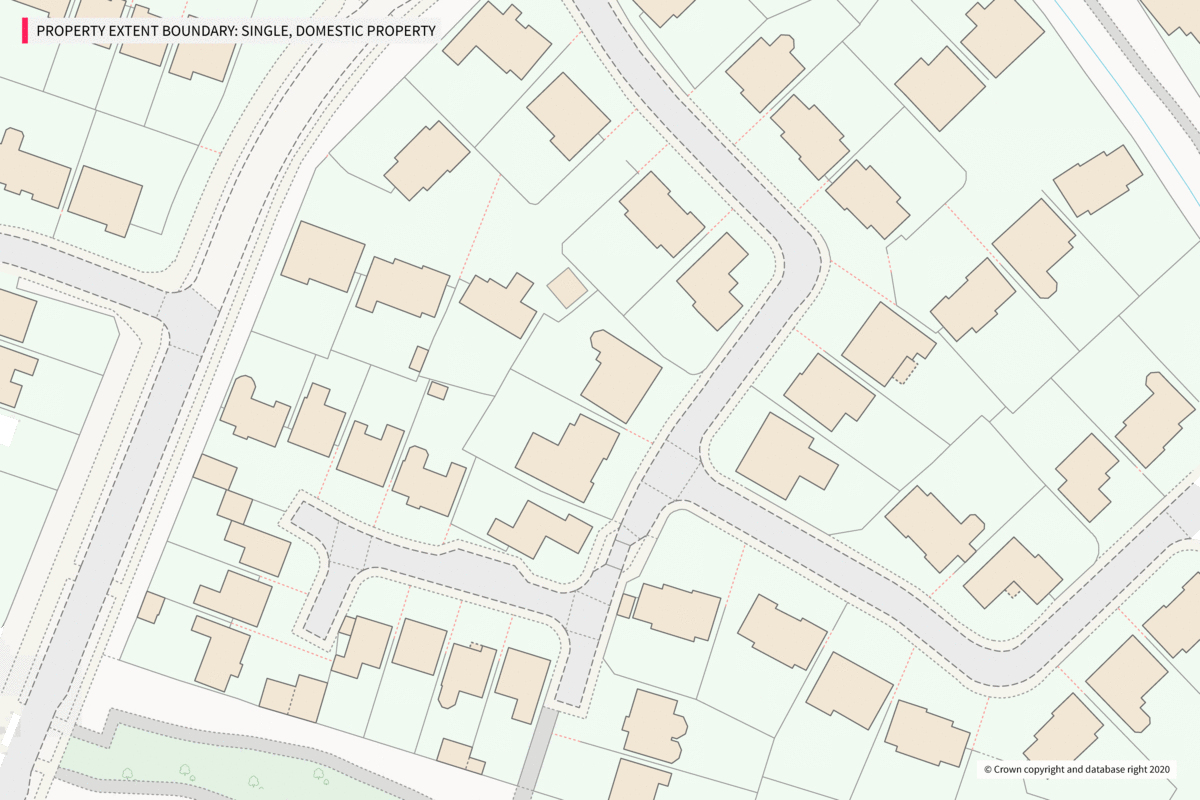Graphic showing property boundaries