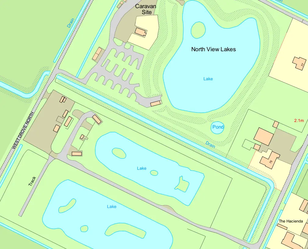 Example of Standing Water polygons from OS MasterMap Topography