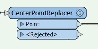 As the features within the topographic area are polygons, the second stage is to replace the geometry with a point feature.