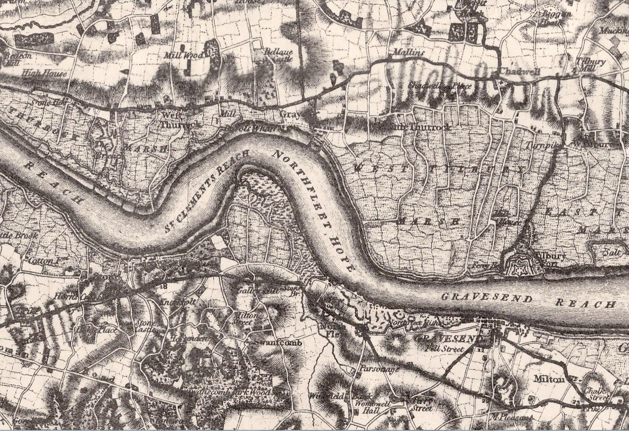 1800s Kent map by William Mudge