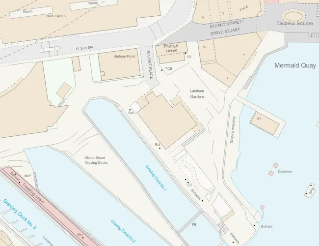 OS MasterMap of Cardiff Bay