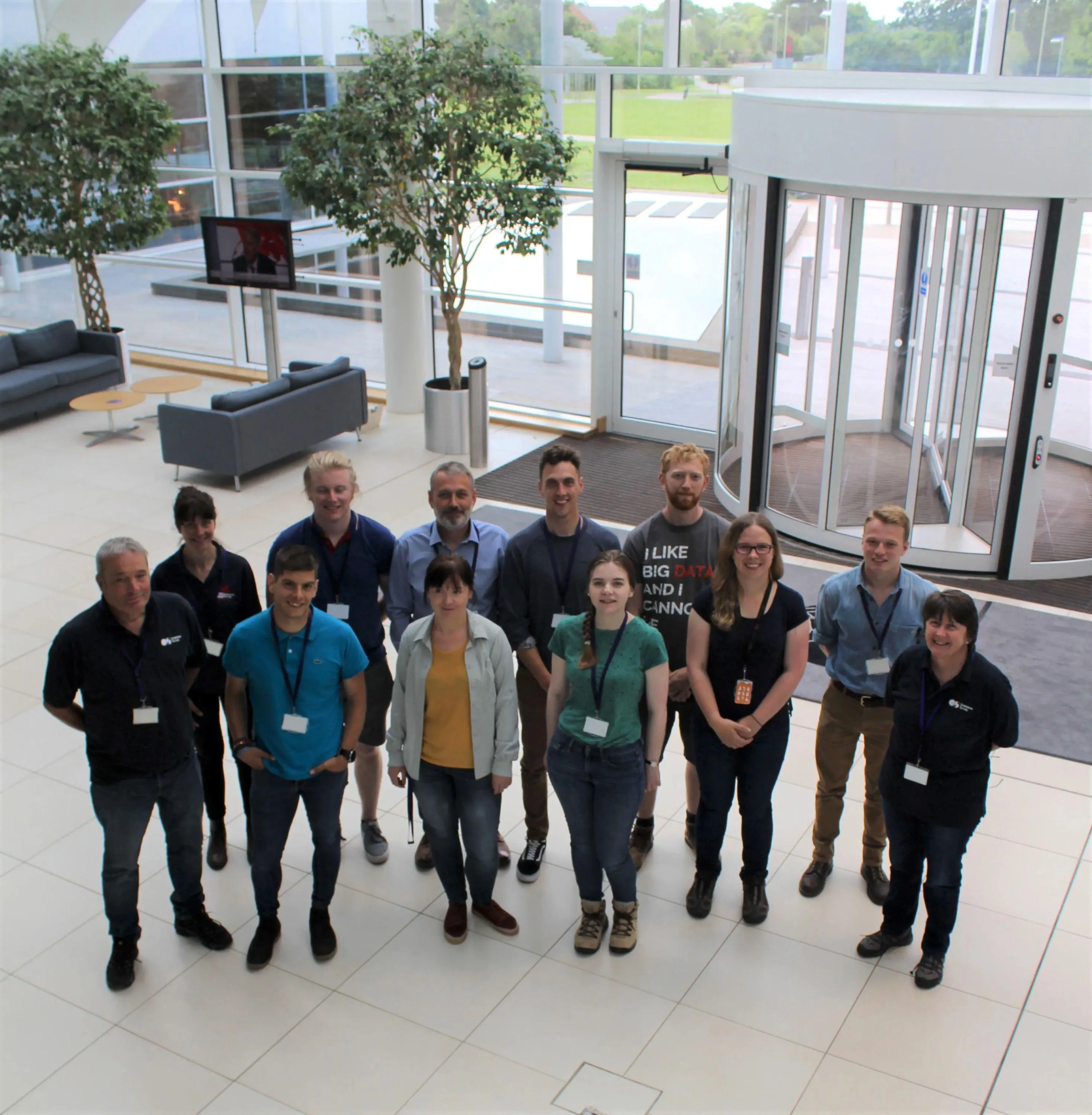 Group of new surveyors stood in OS HQ