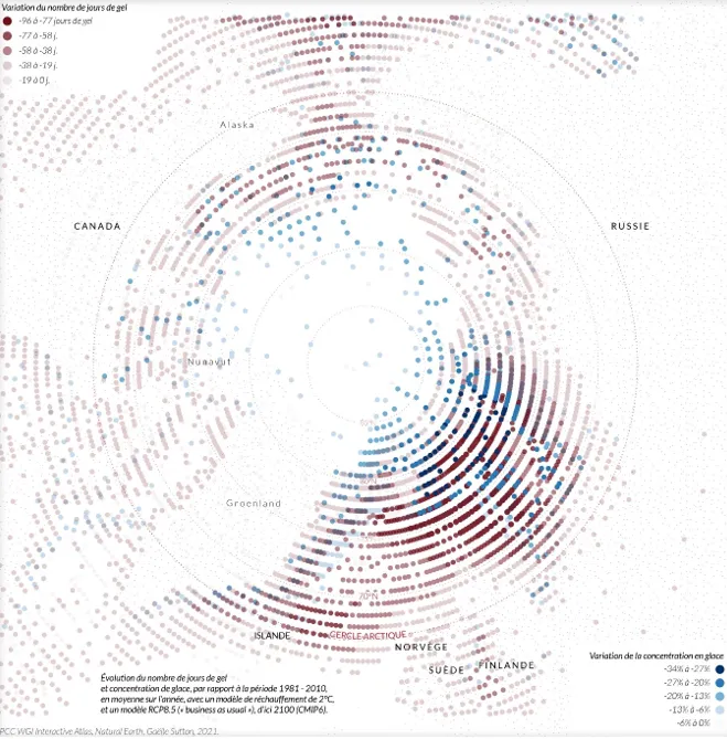 Arctic frost days and ice concentration in 2100 - Gaëlle Sutton