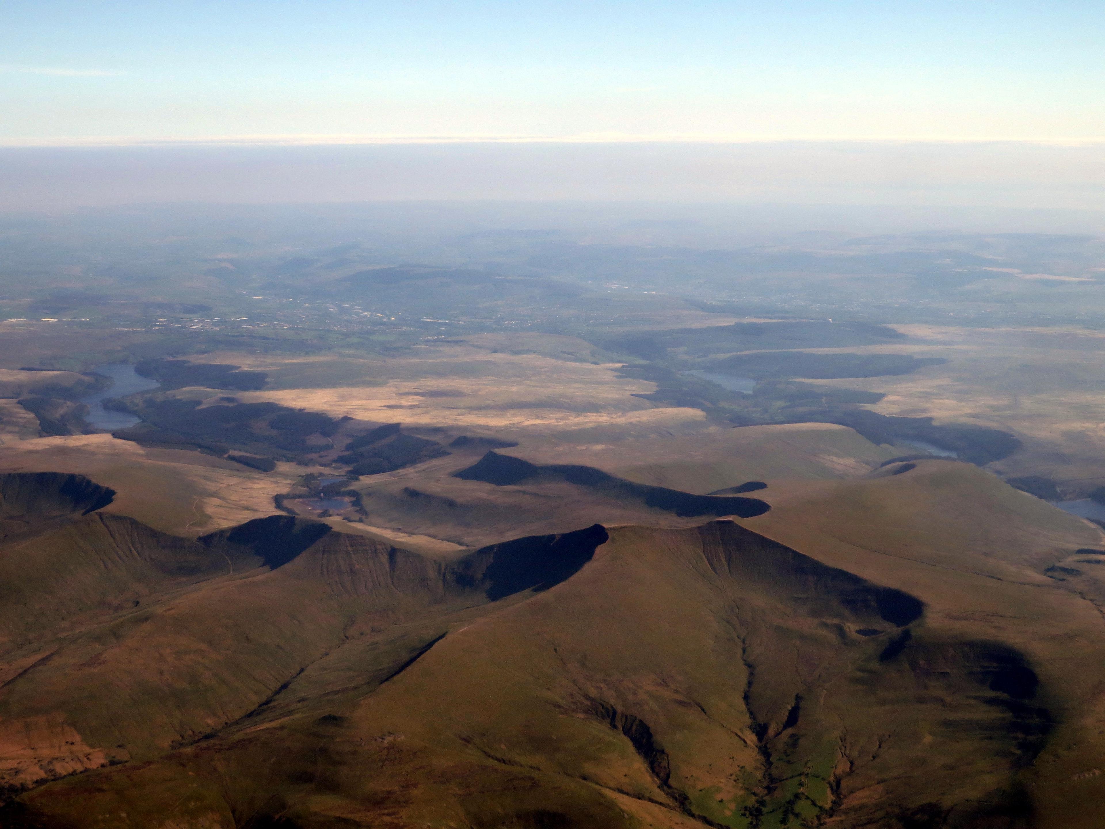 Aerial view of the Brecon Beacons