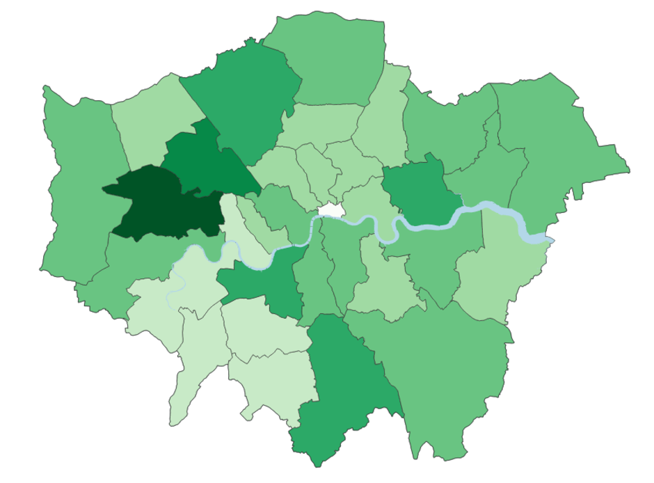 Example of a choropleth map
