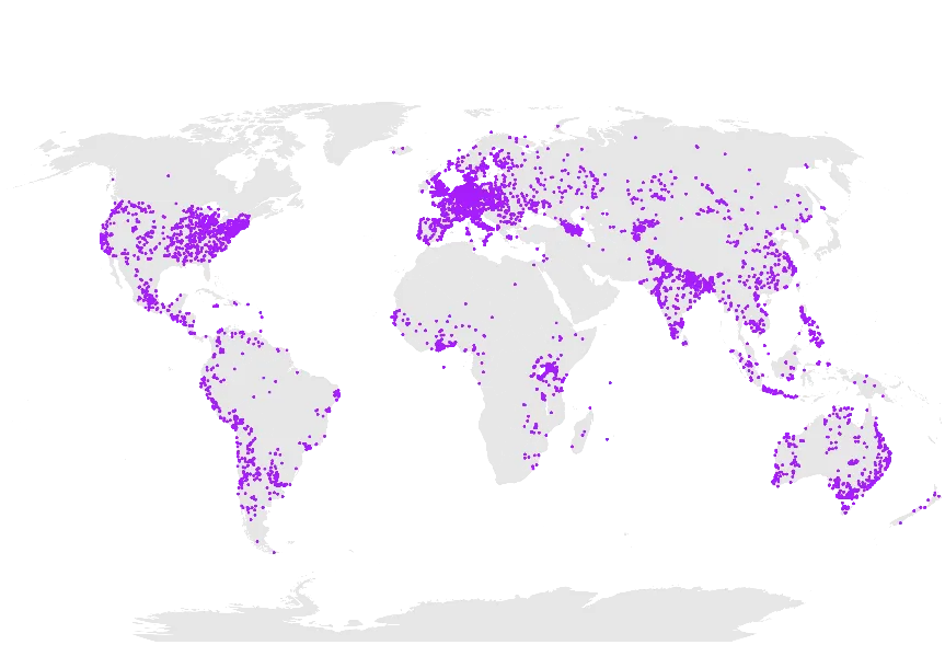 World view of toxic sites