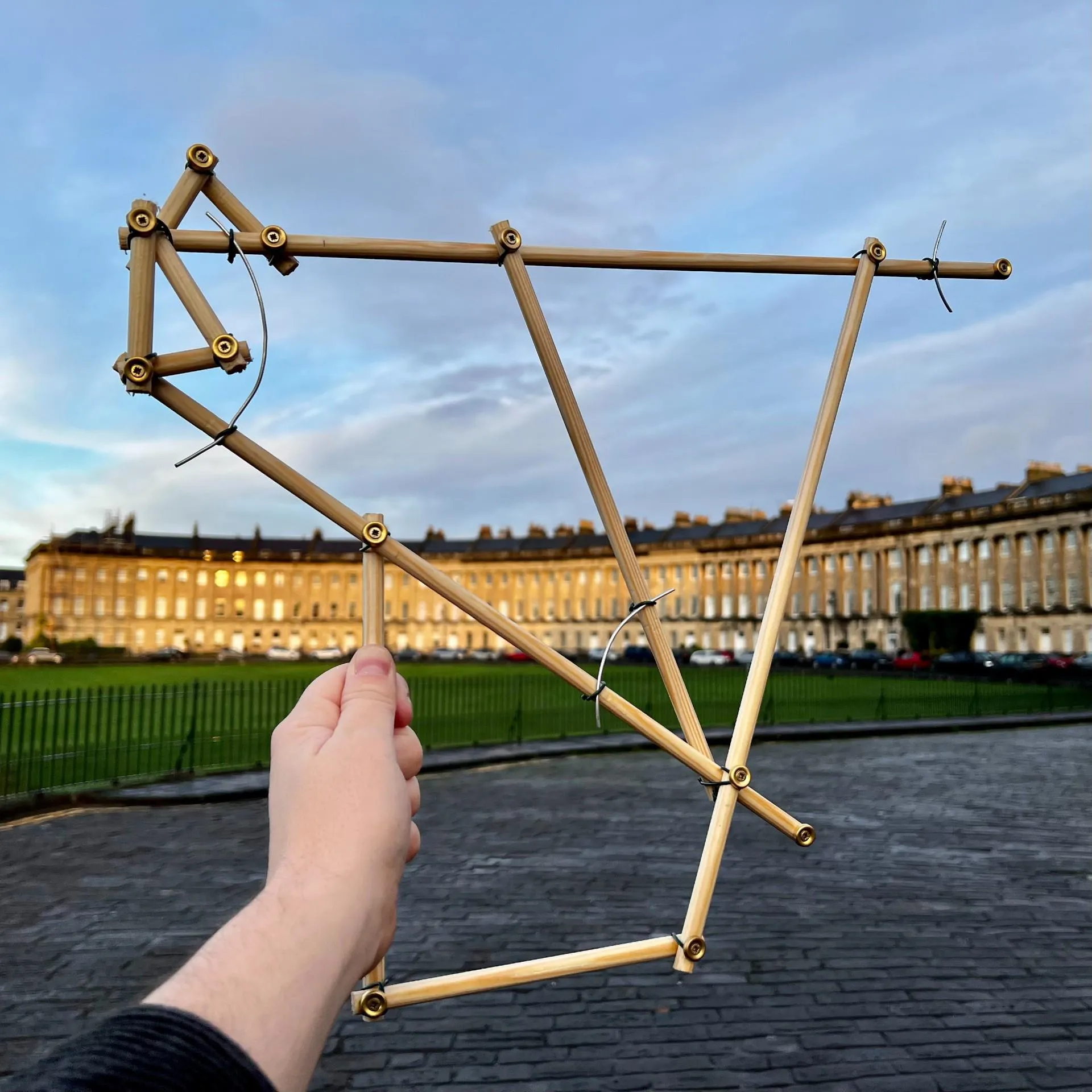 A meddo stick chart of my regular commutes in & around Bath & the surrounding area, Richard Hargreaves