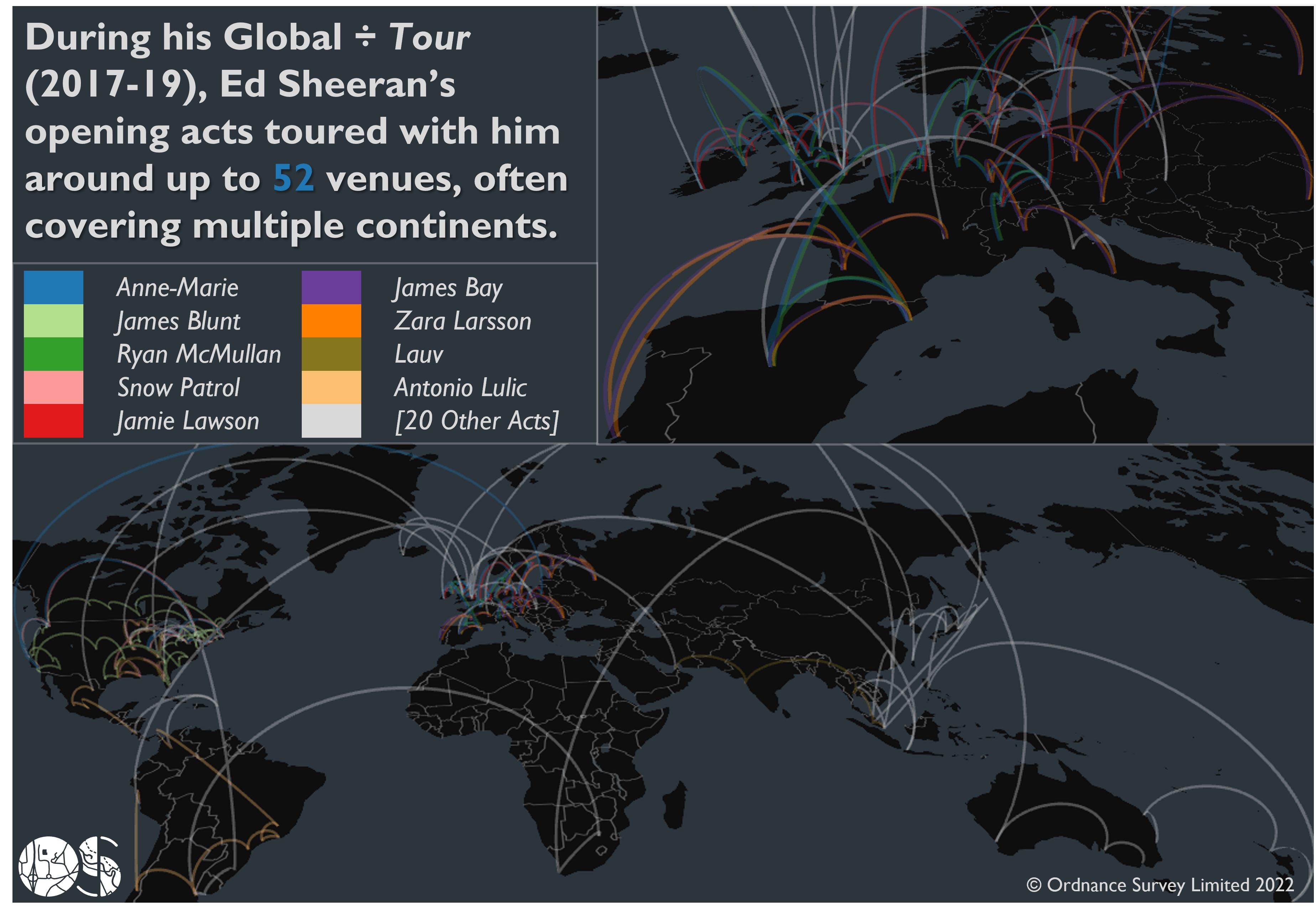 ÷ Tour Map, Murray Chapman