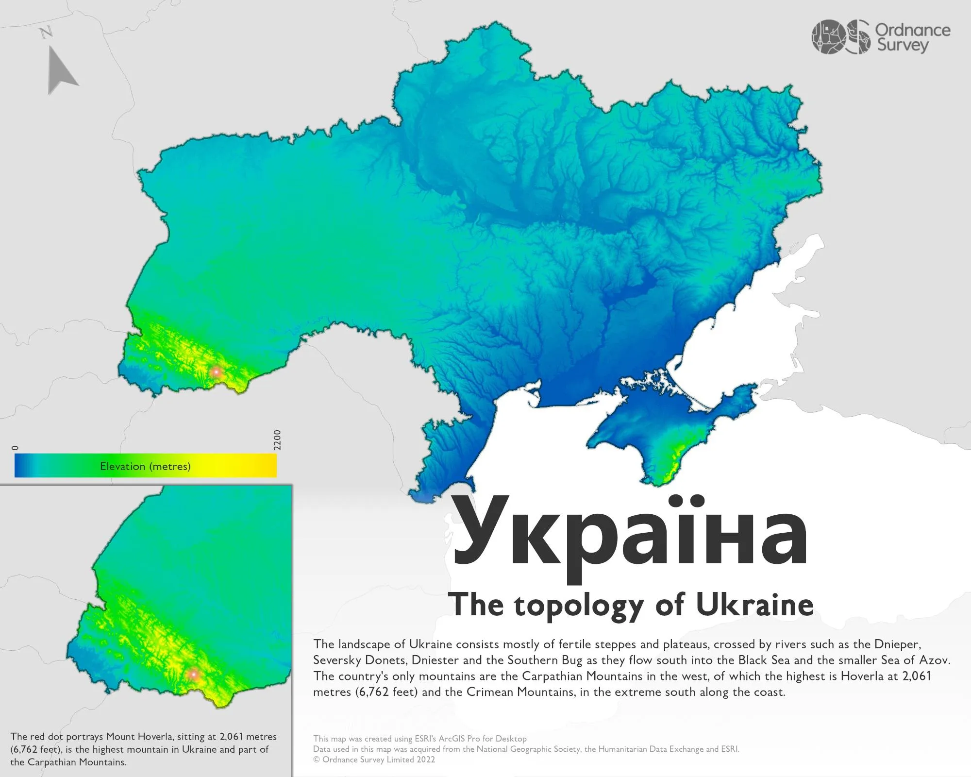 Україна - The topology of Ukraine, Myles Colling