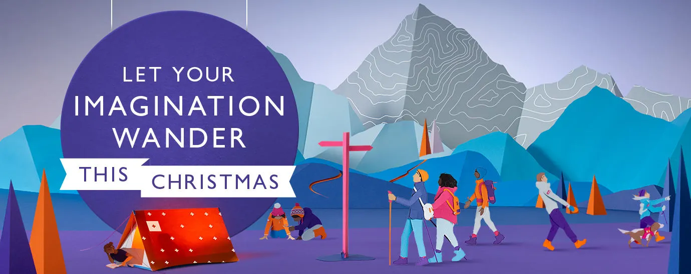 OS's Christmas campaign graphic with the words 'Let your imagination wander this Christmas'