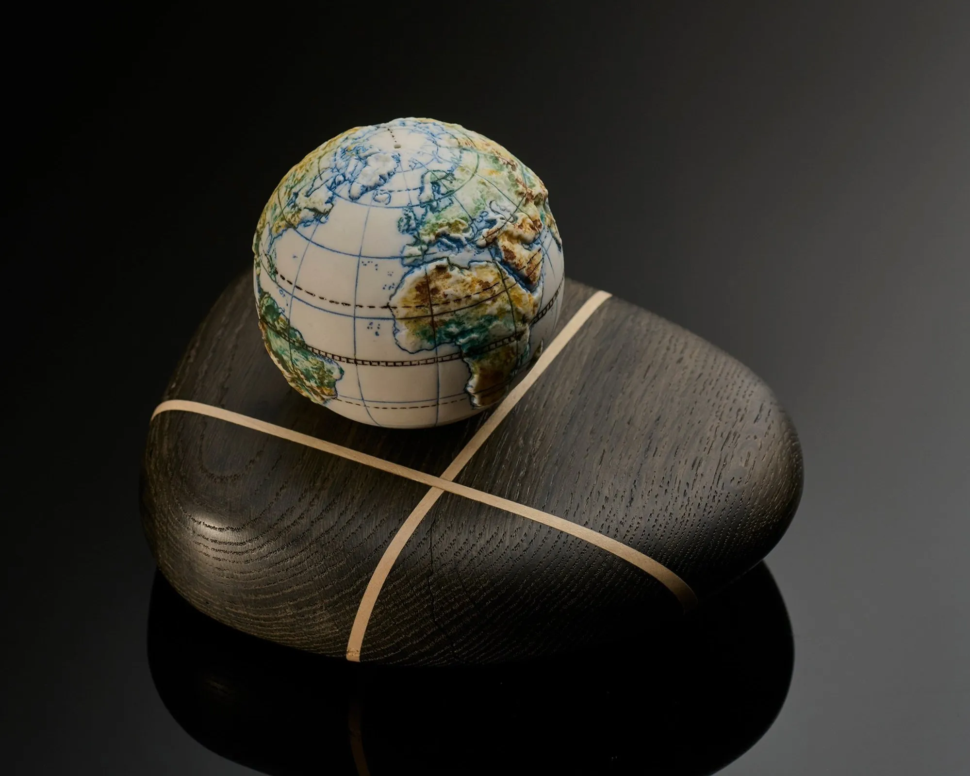 Miniature porcelain globe
