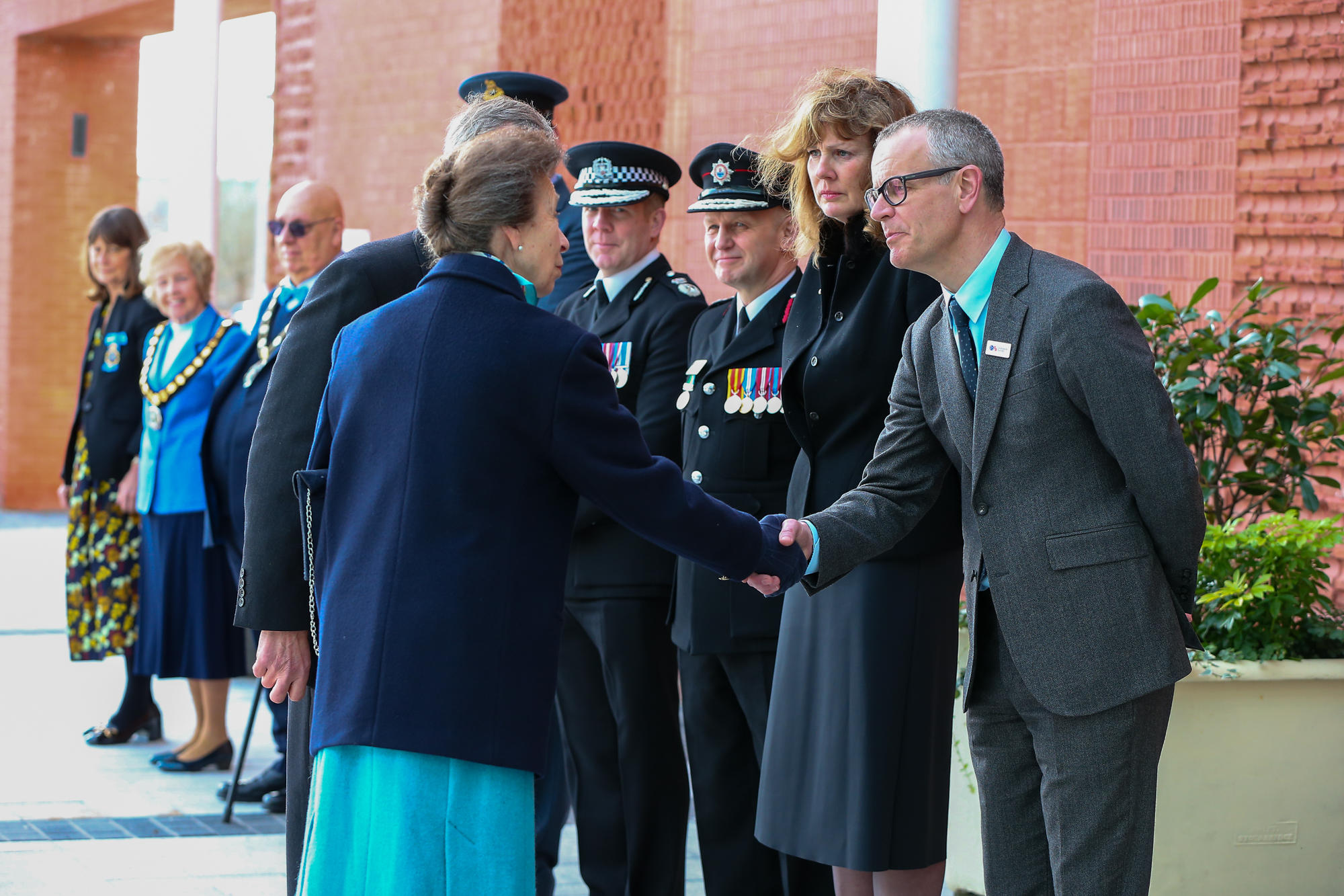 The Princess Royal was greeted by OS Chief Executive Nick Bolton