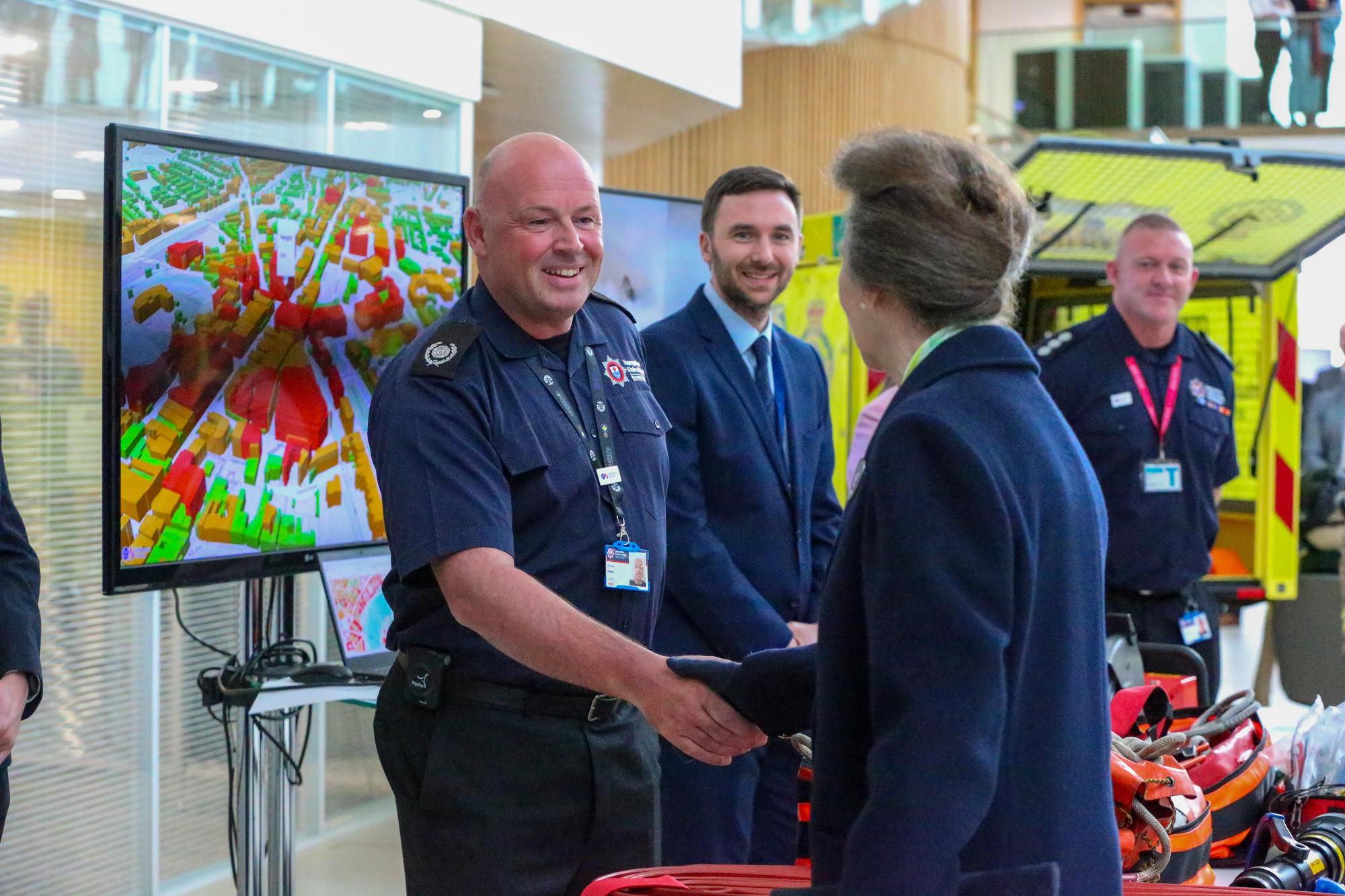 The Princess Royal met with Hampshire and Isle of Wight Fire and Rescue Service at the event