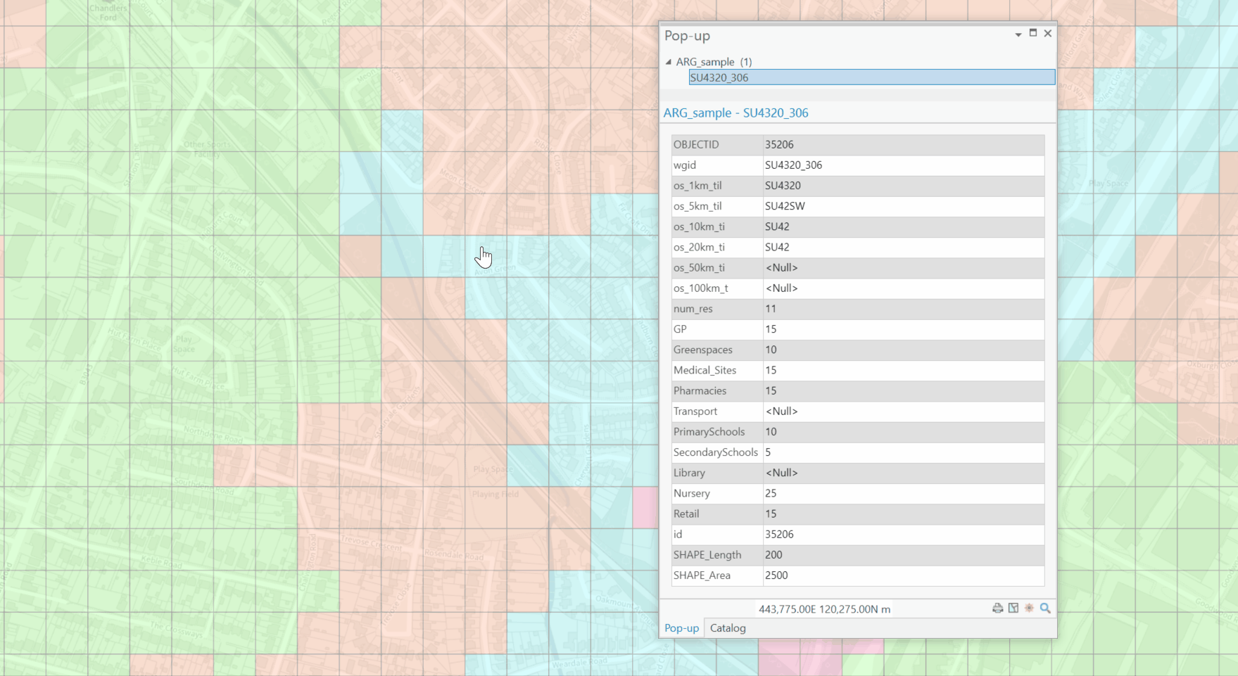 An animation demonstrating walkability in a gridded data approach
