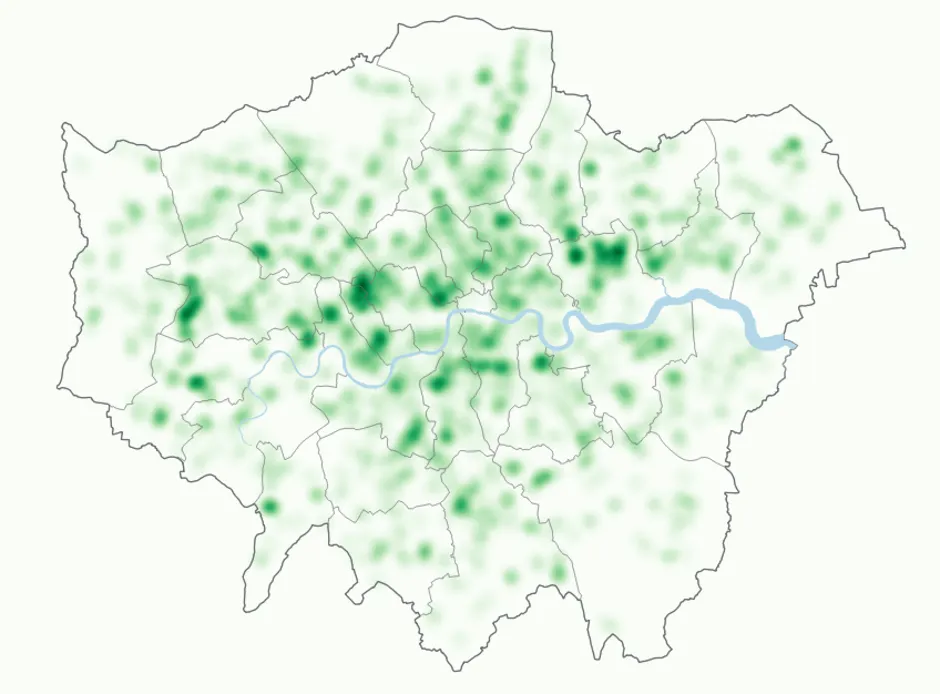 Example of a heat map