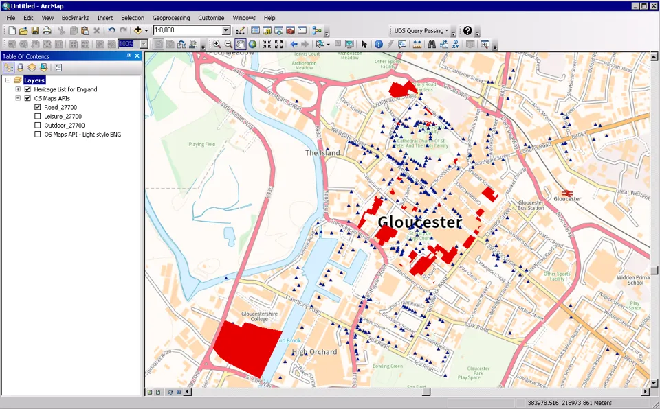 Screenshot of the aerial explorer web interface