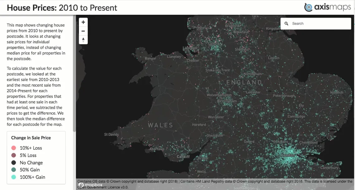 House prices map