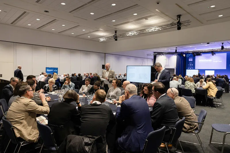 A photo of group discussion at an Interchange table